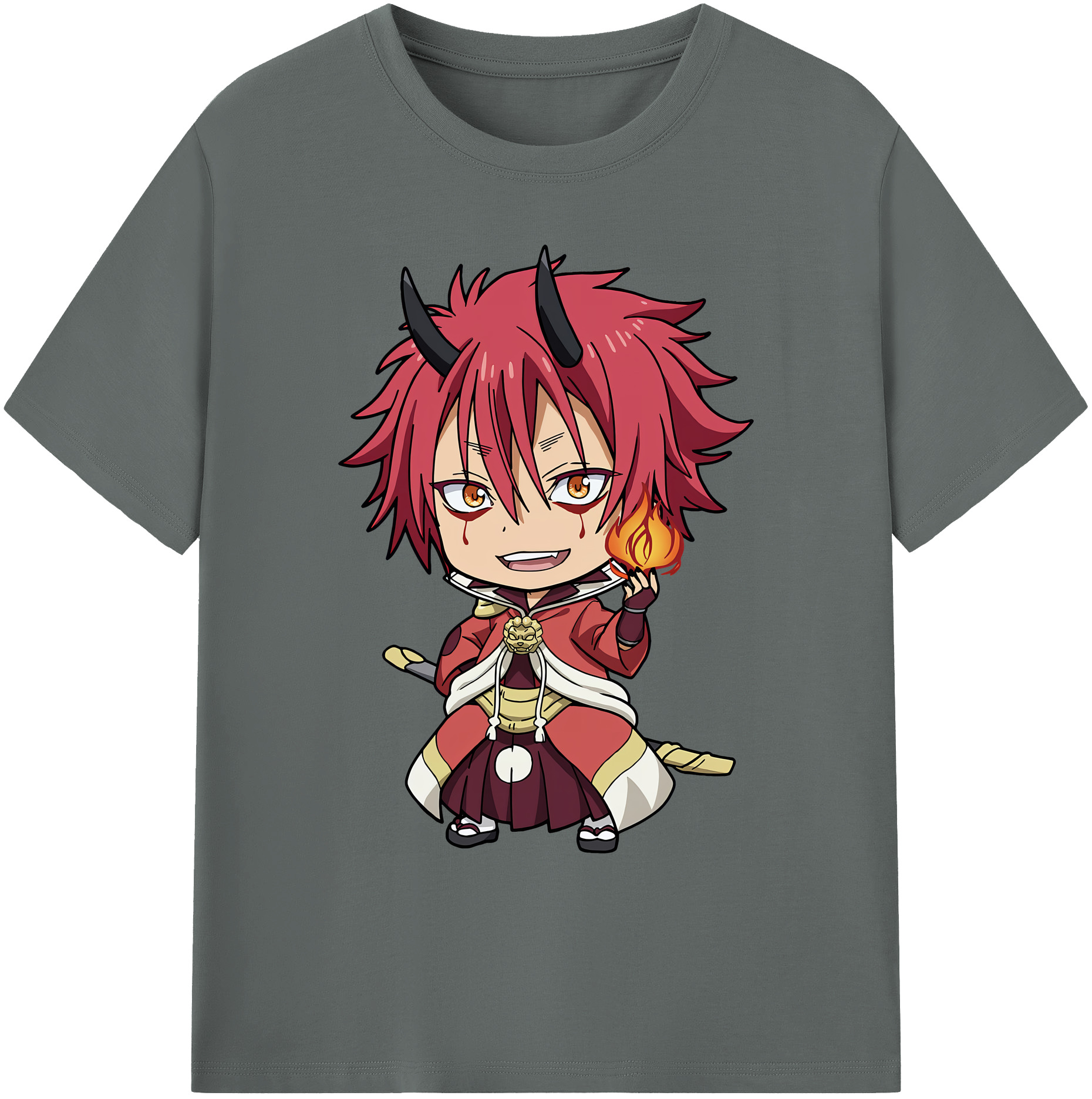 （画像用） 転スラ Regarding Reincarnated to Slime 綿100％ メンズ半袖Tシャツ｜肌触りやわらか＆通気性